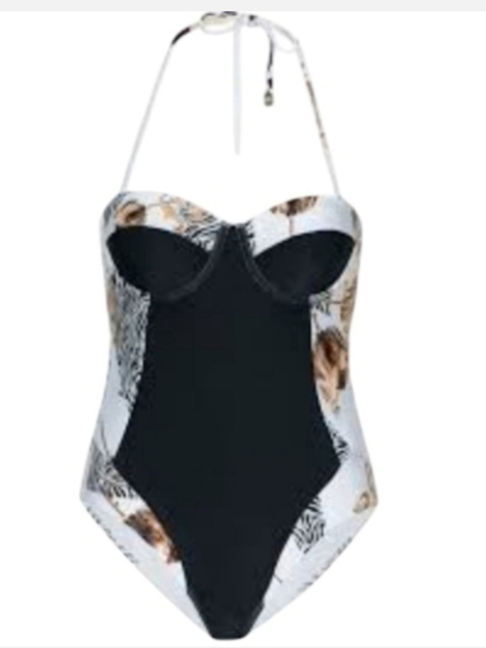NWT Rare We Are Handsome The Basque Pannel One Piece Bathing Suit Large
